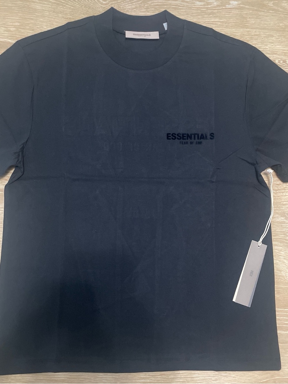 Fear of God ESSENTIALS Black Short Sleeve Logo Tee